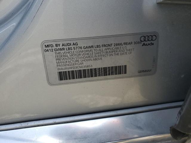 2012 AUDI A8 QUATTRO - WAUAVAFD3CN035853
