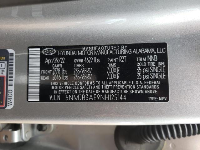 2022 HYUNDAI TUCSON SEL - 5NMJB3AE9NH125144