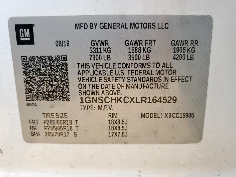2020 CHEVROLET SUBURBAN C 1GNSCHKCXLR164529