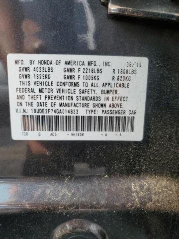 2016 ACURA ILX PREMIU 19UDE2F74GA014833