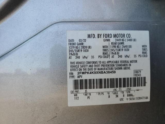 2022 FORD EDGE TITAN - 2FMPK4K9XNBA38459
