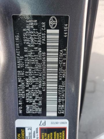 2017 TOYOTA CAMRY LE - 4T1BF1FK0HU340416