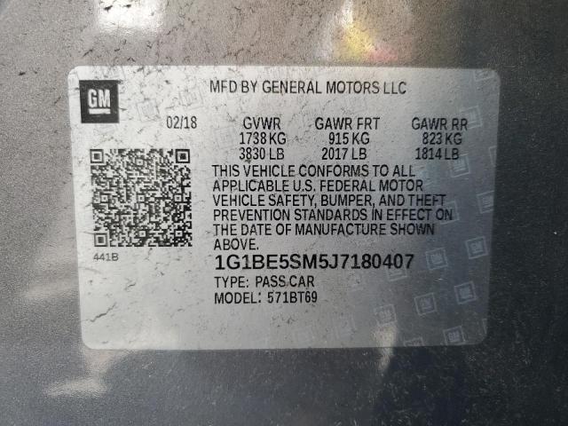 2018 CHEVROLET CRUZE LT - 1G1BE5SM5J7180407