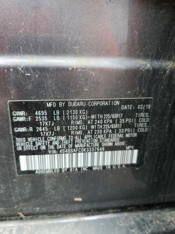 2019 SUBARU OUTBACK 2. - 4S4BSAFC0K3337646