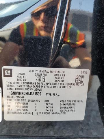 2016 CHEVROLET TRAVERSE L - 1GNKVHKD2GJ321509