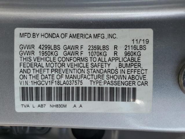 2020 HONDA ACCORD LX 1HGCV1F18LA037575