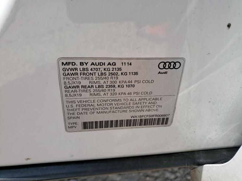 wa1bfcfs0fr006607 - 2015 Audi q3 premium plus - #59533385