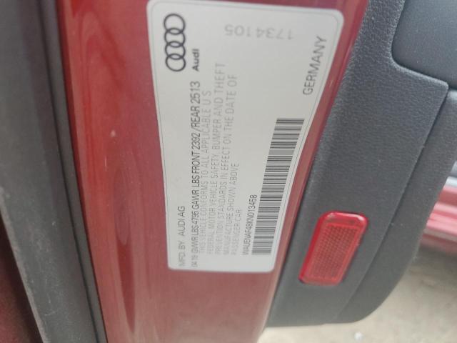 2019 AUDI A4 PREMIUM WAUENAF48KN013458