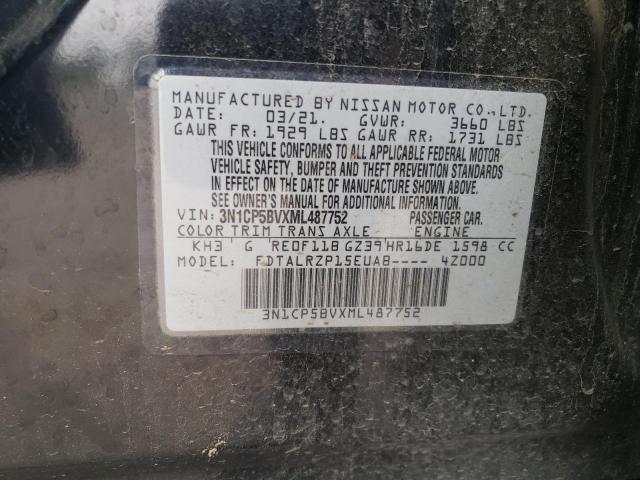 2021 NISSAN KICKS S 3N1CP5BVXML487752