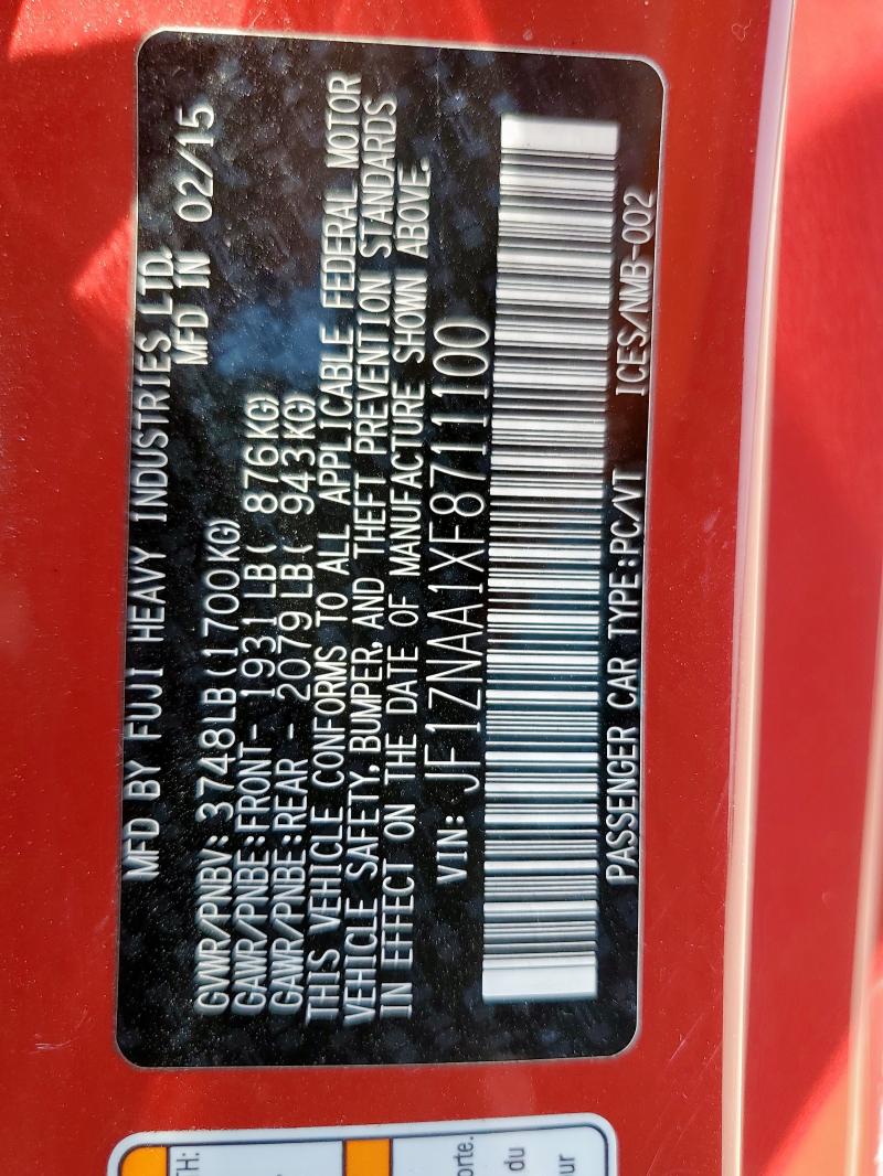 2015 TOYOTA SCION FR-S - JF1ZNAA1XF8711100