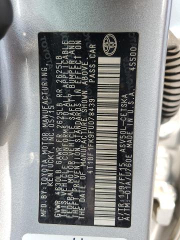 2015 TOYOTA CAMRY LE 4T1BF1FK9FU078439