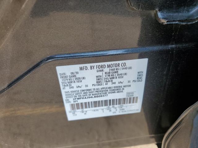 2020 FORD EDGE SEL - 2FMPK4J94LBB09377