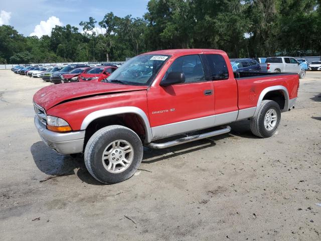 DODGE DAKOTA SLT 2002 red  gas 1B7GG42N42S675772 photo #1