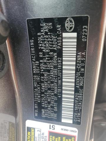 2018 TOYOTA CAMRY L - 4T1B11HK1JU118582