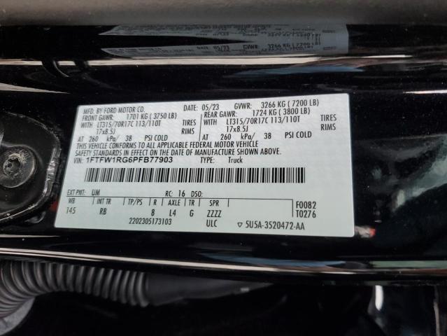 2023 FORD F150 RAPTO 1FTFW1RG6PFB77903