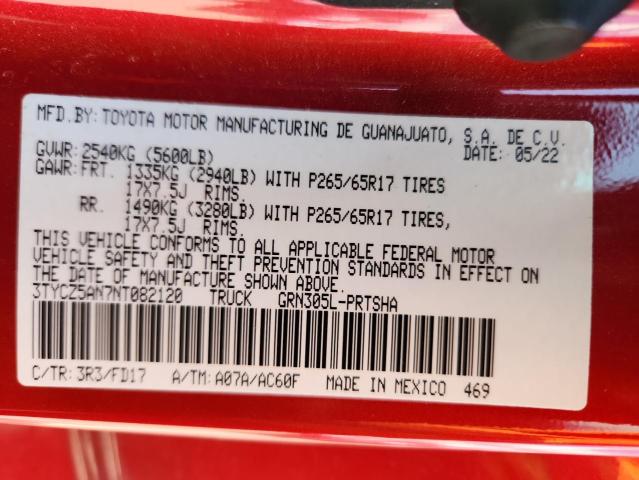2022 TOYOTA TACOMA DOU 3TYCZ5AN7NT082120