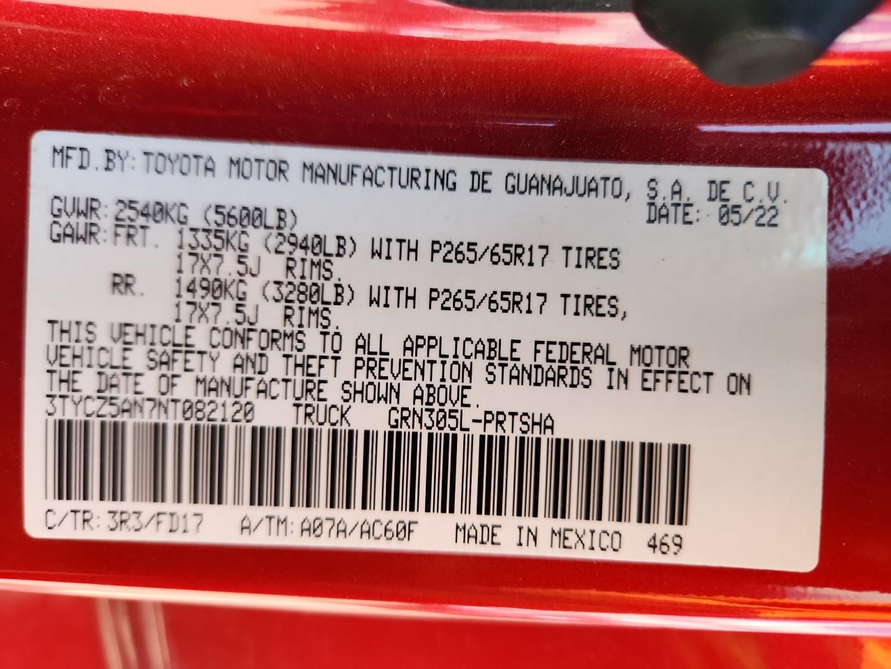 TOYOTA TACOMA DOUBLE CAB