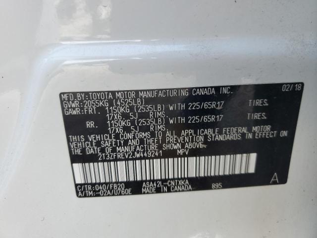 2018 TOYOTA RAV4 LE 2T3ZFREV2JW449241
