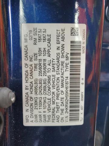 2019 HONDA CR-V EX - 2HKRW2H55KH618714