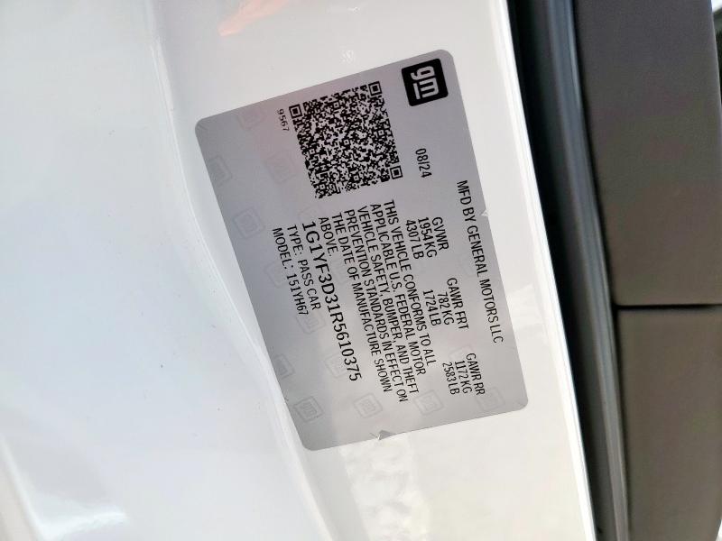 2024 CHEVROLET CORVETTE Z 1G1YF3D31R5610375