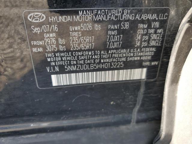 2017 HYUNDAI SANTA FE S - 5NMZUDLB5HH013225