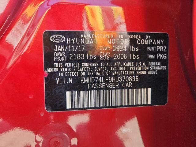 2017 HYUNDAI ELANTRA SE - KMHD74LF9HU370836