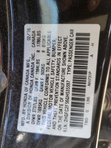 2016 HONDA CIVIC LX - 2HGFC2F56GH535597
