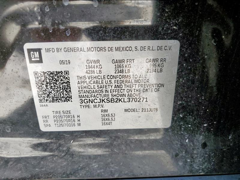 2019 CHEVROLET TRAX LS - 3GNCJKSB2KL370271