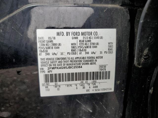 2018 FORD EDGE SE 2FMPK4G95JBC25384