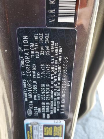 2015 KIA SEDONA EX KNDMC5C12F6053556