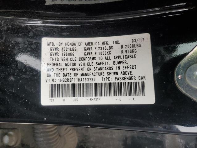 2017 HONDA ACCORD SPO #3265015884