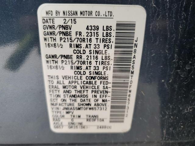 2015 NISSAN ROGUE SELE - JN8AS5MT0FW657312