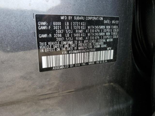 2022 SUBARU ASCENT TOU 4S4WMARD0N3442806