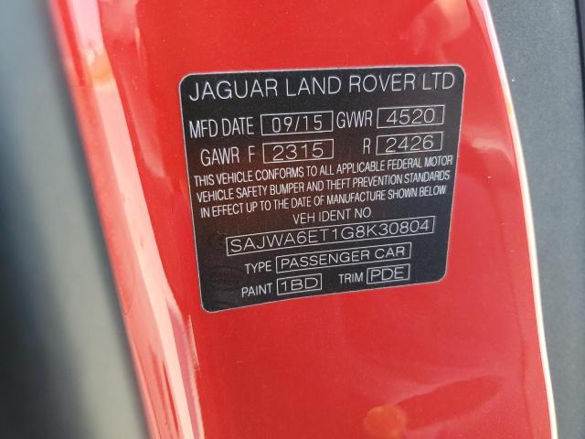 2016 JAGUAR F-TYPE SAJWA6ET1G8K30804