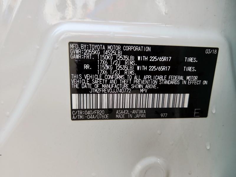 2018 TOYOTA RAV4 LE - JTMZFREV0JJ740772