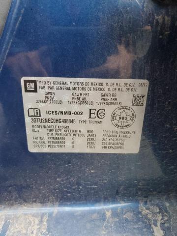 2017 GMC SIERRA K15 - 3GTU2NEC0HG498848