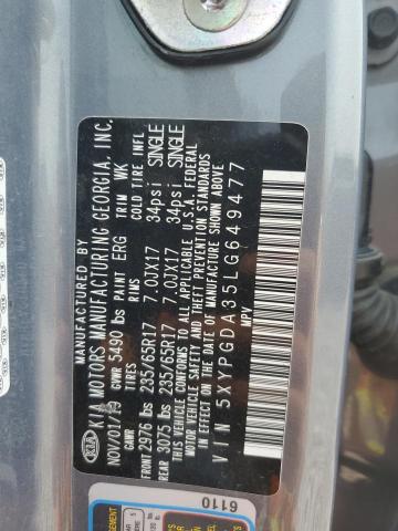 2020 KIA SORENTO L 5XYPGDA35LG649477
