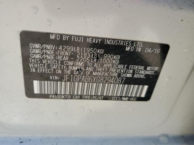 2016 SUBARU IMPREZA PR JF1GPAB6XG8294087