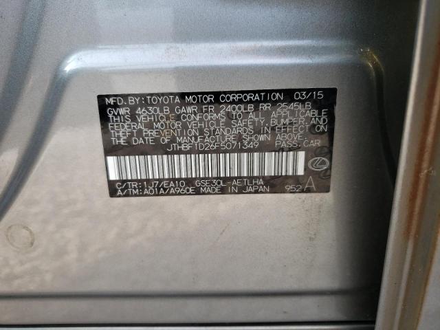 2015 LEXUS IS 250 JTHBF1D26F5071349