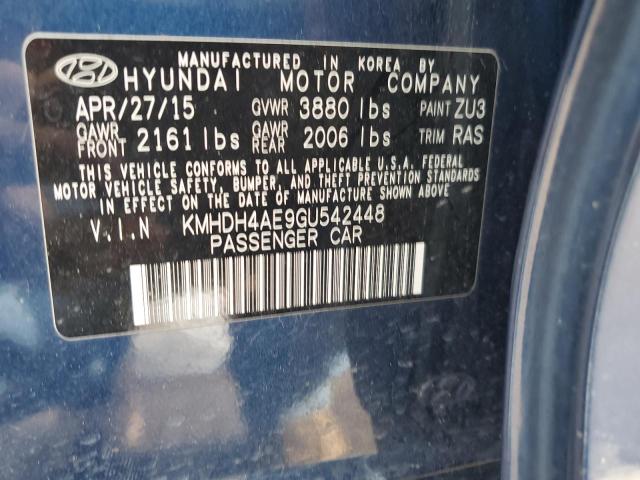 2016 HYUNDAI ELANTRA SE - KMHDH4AE9GU542448