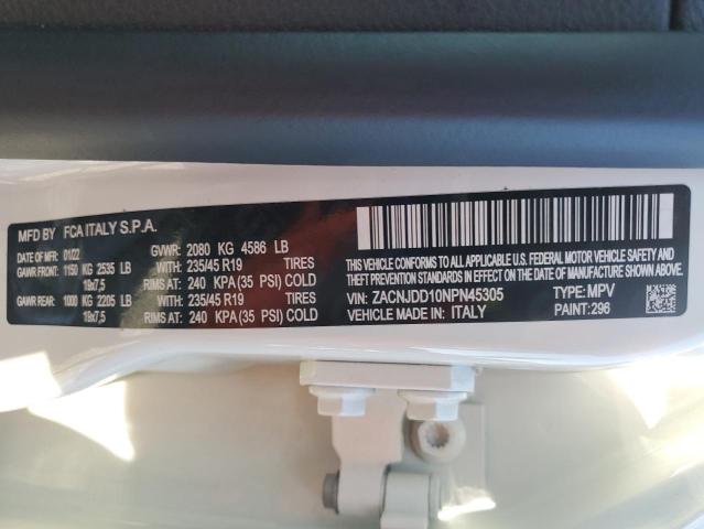 2022 JEEP RENEGADE L ZACNJDD10NPN45305