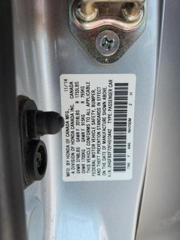 2015 HONDA CIVIC SE - 2HGFB2F72FH510442
