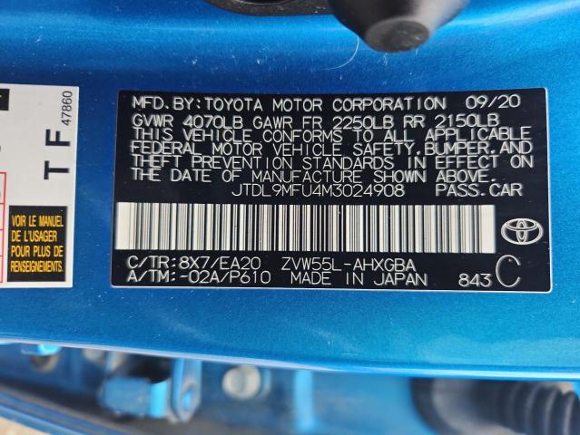 2021 TOYOTA PRIUS LE - JTDL9MFU4M3024908