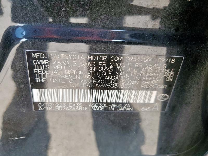 2019 LEXUS IS 300 - JTHBA1D26K5084837