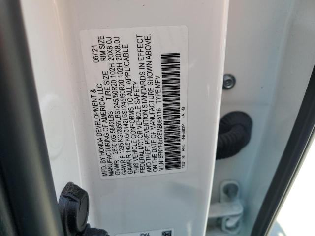 2021 HONDA PILOT SE 5FNYF6H26MB095116