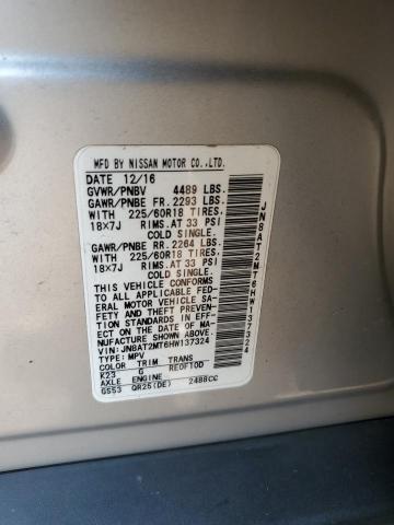 2017 NISSAN ROGUE S - JN8AT2MT6HW137324