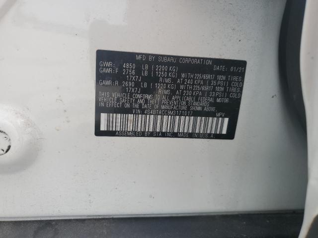 2021 SUBARU OUTBACK PR 4S4BTACC9M3171017