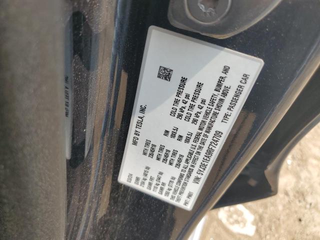 2024 TESLA MODEL 3 5YJ3E1EA9RF724709