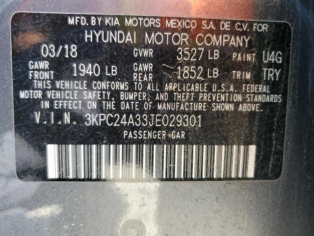 2018 HYUNDAI ACCENT SE 3KPC24A33JE029301