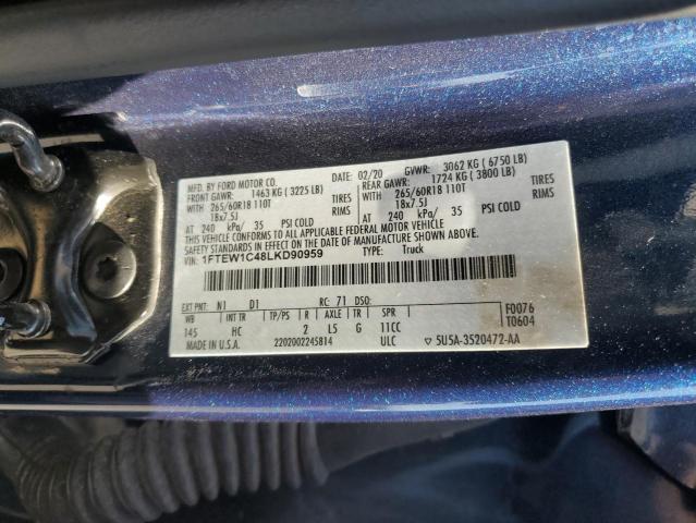 2020 FORD F150 SUPER - 1FTEW1C48LKD90959